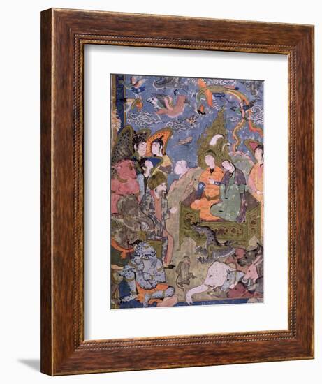 King Solomon and the Queen of Sheba, after an Original Miniature-null-Framed Giclee Print