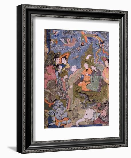 King Solomon and the Queen of Sheba, after an Original Miniature-null-Framed Giclee Print