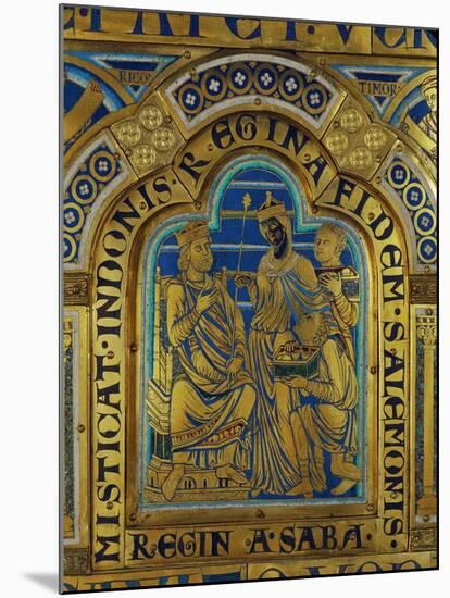 King Solomon and the Queen of Sheba, Verdun Altar, Begun 1181, Enamel-Nicholas of Verdun-Mounted Giclee Print