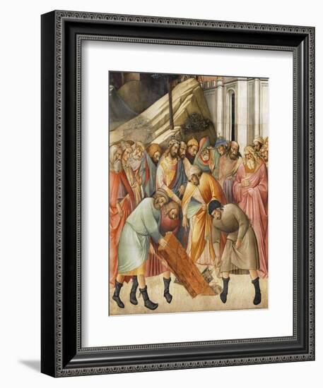 King Solomon Burying one of the Beams of the Cross, c.1380-Agnolo Gaddi-Framed Giclee Print