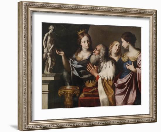 King Solomon's Wives Lead Him into Idolatry-Giovanni Venanzi di Pesaro-Framed Giclee Print