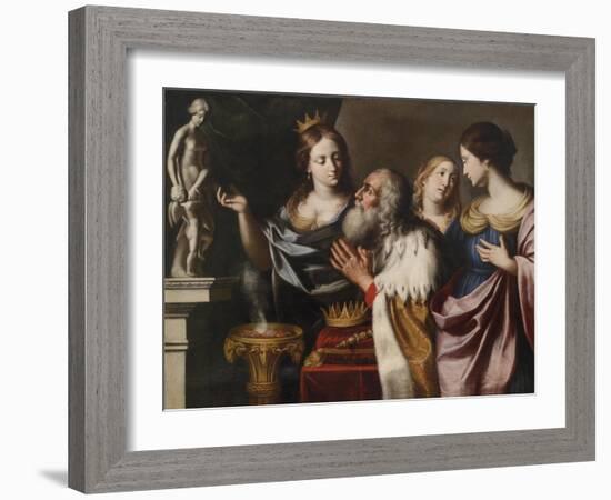 King Solomon's Wives Lead Him into Idolatry-Giovanni Venanzi di Pesaro-Framed Giclee Print