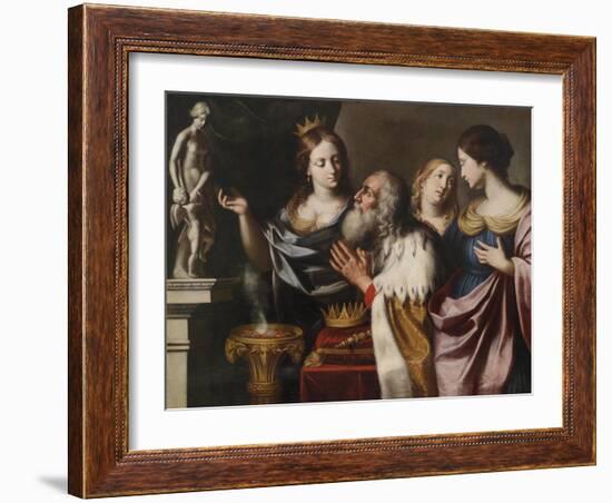 King Solomon's Wives Lead Him into Idolatry-Giovanni Venanzi di Pesaro-Framed Giclee Print