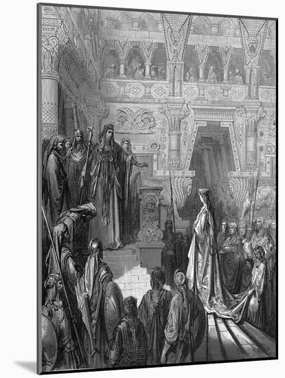 King Solomon Welcoming the Queen of Sheba, 1865-1866-Gustave Doré-Mounted Giclee Print