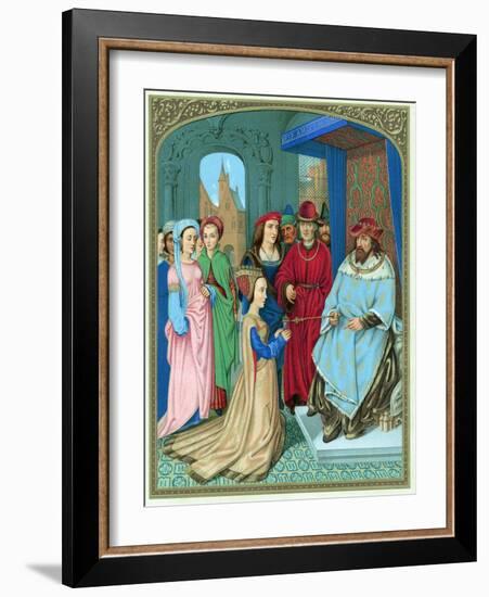 King Solomon Welcoming the Queen of Sheba-Hans Memling-Framed Giclee Print