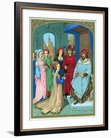 King Solomon Welcoming the Queen of Sheba-Hans Memling-Framed Giclee Print