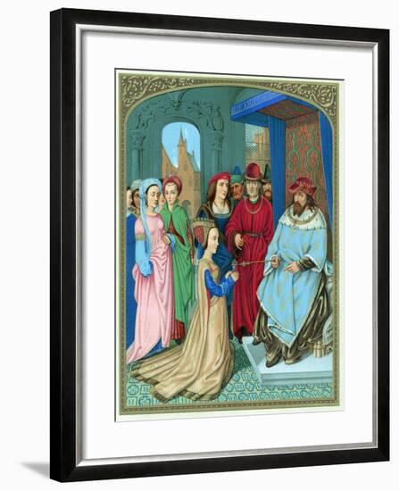 King Solomon Welcoming the Queen of Sheba-Hans Memling-Framed Giclee Print