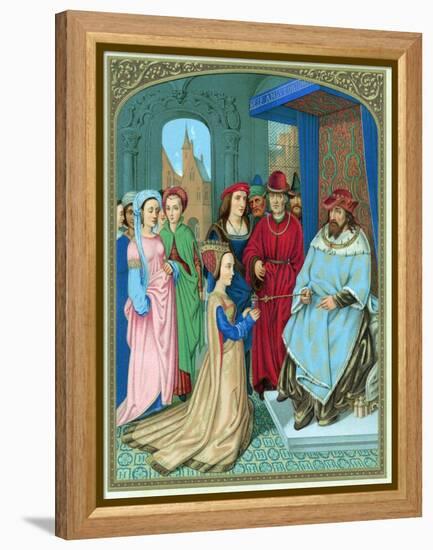 King Solomon Welcoming the Queen of Sheba-Hans Memling-Framed Premier Image Canvas