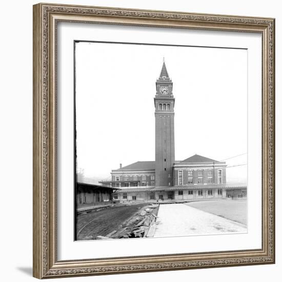 King Street Depot, Seattle, WA, Oct. 22, 1906-Asahel Curtis-Framed Giclee Print