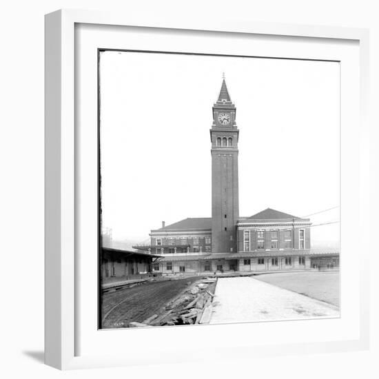 King Street Depot, Seattle, WA, Oct. 22, 1906-Asahel Curtis-Framed Giclee Print