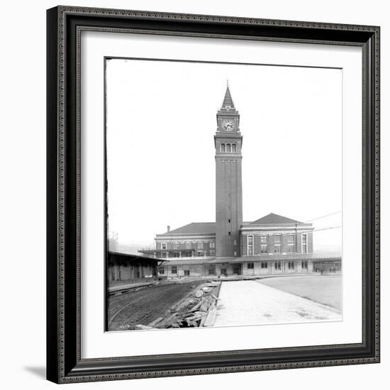 King Street Depot, Seattle, WA, Oct. 22, 1906-Asahel Curtis-Framed Giclee Print