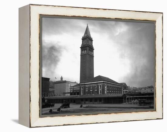 King Street Depot, Seattle, WA-Asahel Curtis-Framed Premier Image Canvas