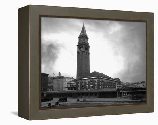 King Street Depot, Seattle, WA-Asahel Curtis-Framed Premier Image Canvas