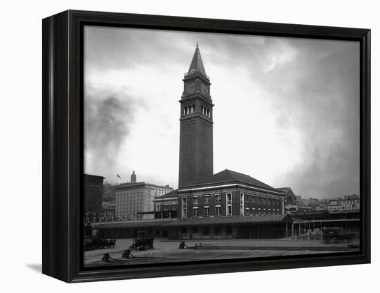 King Street Depot, Seattle, WA-Asahel Curtis-Framed Premier Image Canvas