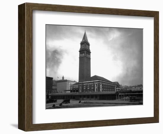 King Street Depot, Seattle, WA-Asahel Curtis-Framed Giclee Print