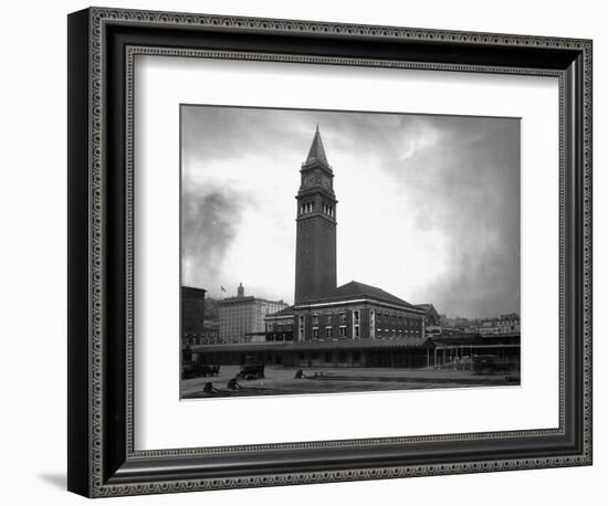 King Street Depot, Seattle, WA-Asahel Curtis-Framed Giclee Print