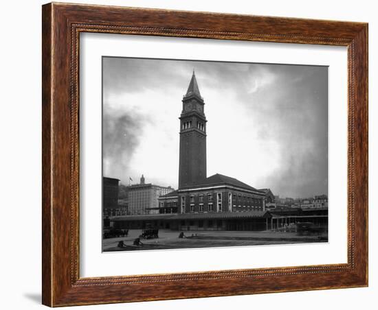 King Street Depot, Seattle, WA-Asahel Curtis-Framed Giclee Print