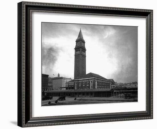 King Street Depot, Seattle, WA-Asahel Curtis-Framed Giclee Print