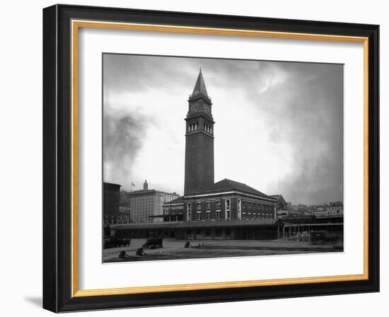 King Street Depot, Seattle, WA-Asahel Curtis-Framed Giclee Print