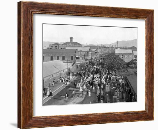 King Street Looking North, Kingston, Jamaica, C1905-Adolphe & Son Duperly-Framed Giclee Print