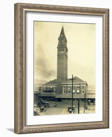 King Street Station, Seattle, 1924-Asahel Curtis-Framed Giclee Print