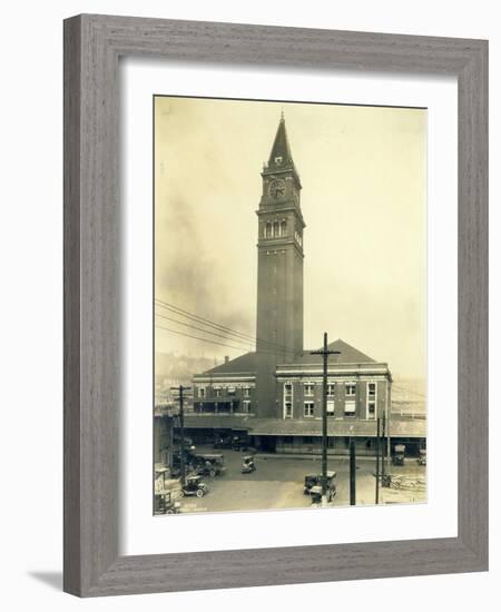 King Street Station, Seattle, 1924-Asahel Curtis-Framed Giclee Print