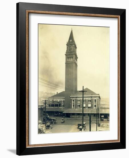 King Street Station, Seattle, 1924-Asahel Curtis-Framed Giclee Print