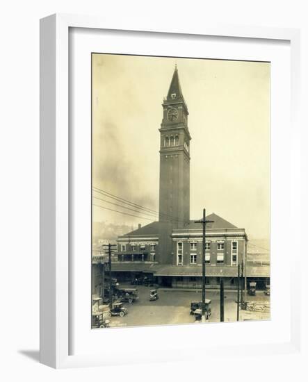 King Street Station, Seattle, 1924-Asahel Curtis-Framed Giclee Print