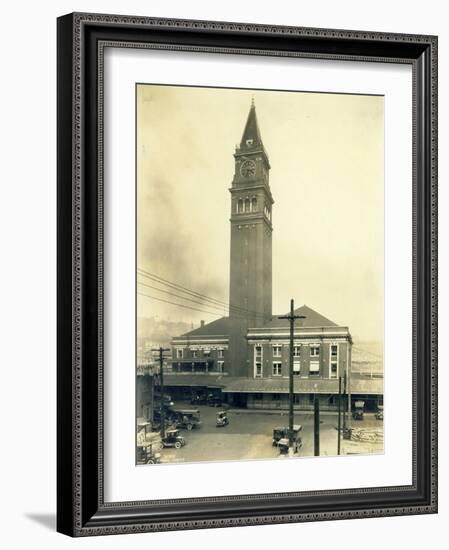 King Street Station, Seattle, 1924-Asahel Curtis-Framed Giclee Print