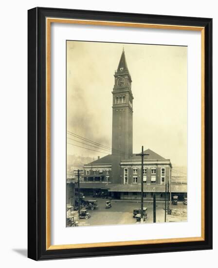 King Street Station, Seattle, 1924-Asahel Curtis-Framed Giclee Print