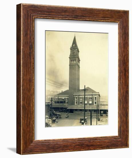 King Street Station, Seattle, 1924-Asahel Curtis-Framed Giclee Print