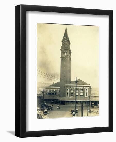 King Street Station, Seattle, 1924-Asahel Curtis-Framed Giclee Print