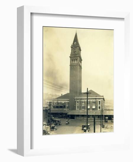 King Street Station, Seattle, 1924-Asahel Curtis-Framed Giclee Print