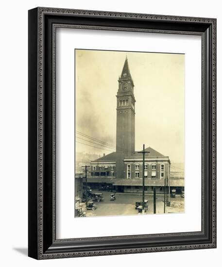 King Street Station, Seattle, 1924-Asahel Curtis-Framed Giclee Print