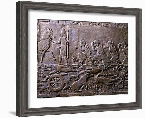 King Ummanigash the Elamite King Being Saluted on Arriving in Madaktu-null-Framed Giclee Print