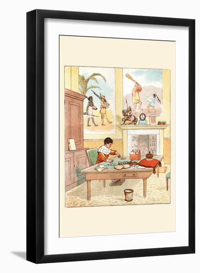 King Was in His Counting House Counting Out His Money-Randolph Caldecott-Framed Art Print