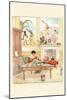 King Was in His Counting House Counting Out His Money-Randolph Caldecott-Mounted Art Print