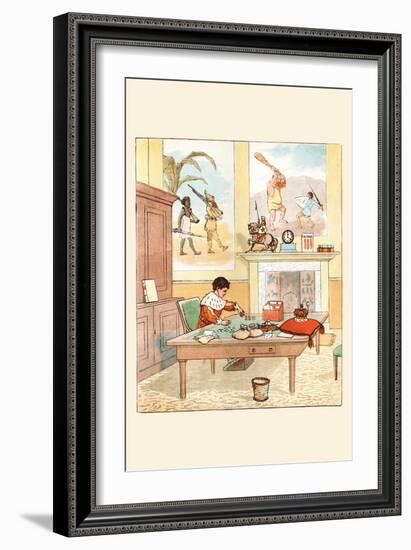 King Was in His Counting House Counting Out His Money-Randolph Caldecott-Framed Art Print