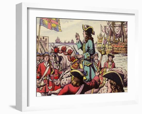 King William III Landing at Carrickfergus-Pat Nicolle-Framed Giclee Print
