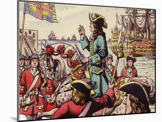 King William III Landing at Carrickfergus-Pat Nicolle-Mounted Giclee Print