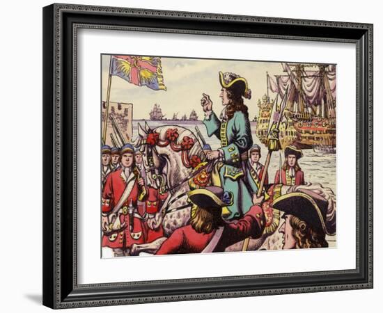 King William III Landing at Carrickfergus-Pat Nicolle-Framed Giclee Print