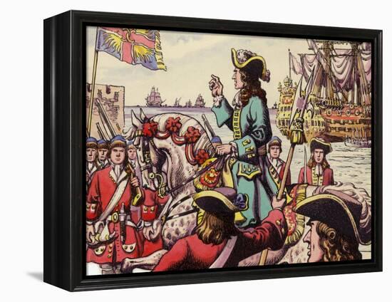 King William III Landing at Carrickfergus-Pat Nicolle-Framed Premier Image Canvas