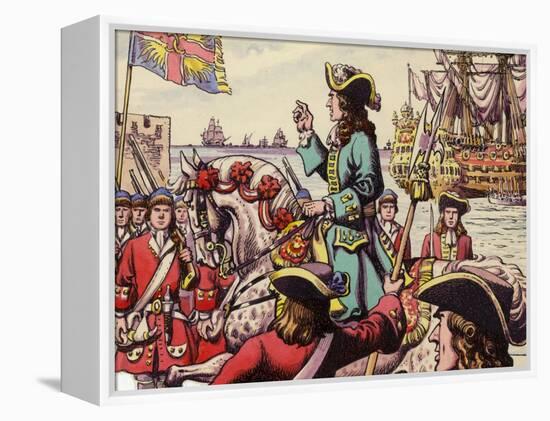 King William III Landing at Carrickfergus-Pat Nicolle-Framed Premier Image Canvas