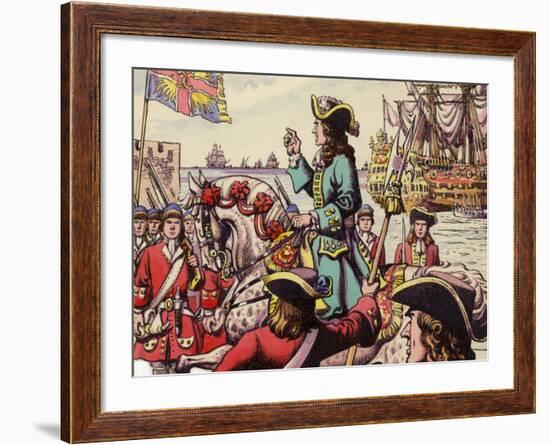 King William III Landing at Carrickfergus-Pat Nicolle-Framed Giclee Print