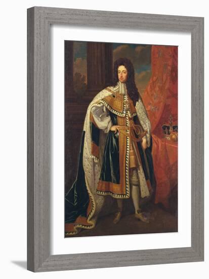 King William in State Robes, circa 1690-Godfrey Kneller-Framed Giclee Print
