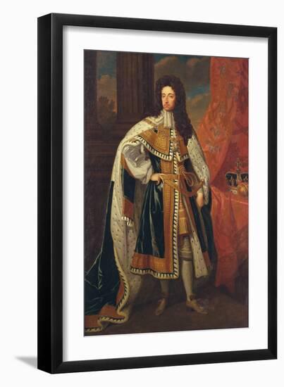 King William in State Robes, circa 1690-Godfrey Kneller-Framed Giclee Print