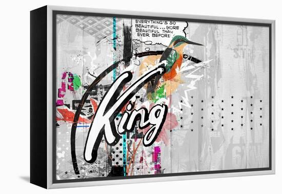 Kingbird, 2015 (Collage on Canvas)-Teis Albers-Framed Premier Image Canvas