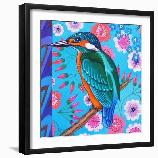 Kingfisher, 2016 (Oil on Canvas)-Jane Tattersfield-Framed Giclee Print