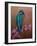 Kingfisher and blossoms, 2021 (oil on canvas)-Lee Campbell-Framed Giclee Print