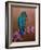 Kingfisher and blossoms, 2021 (oil on canvas)-Lee Campbell-Framed Giclee Print